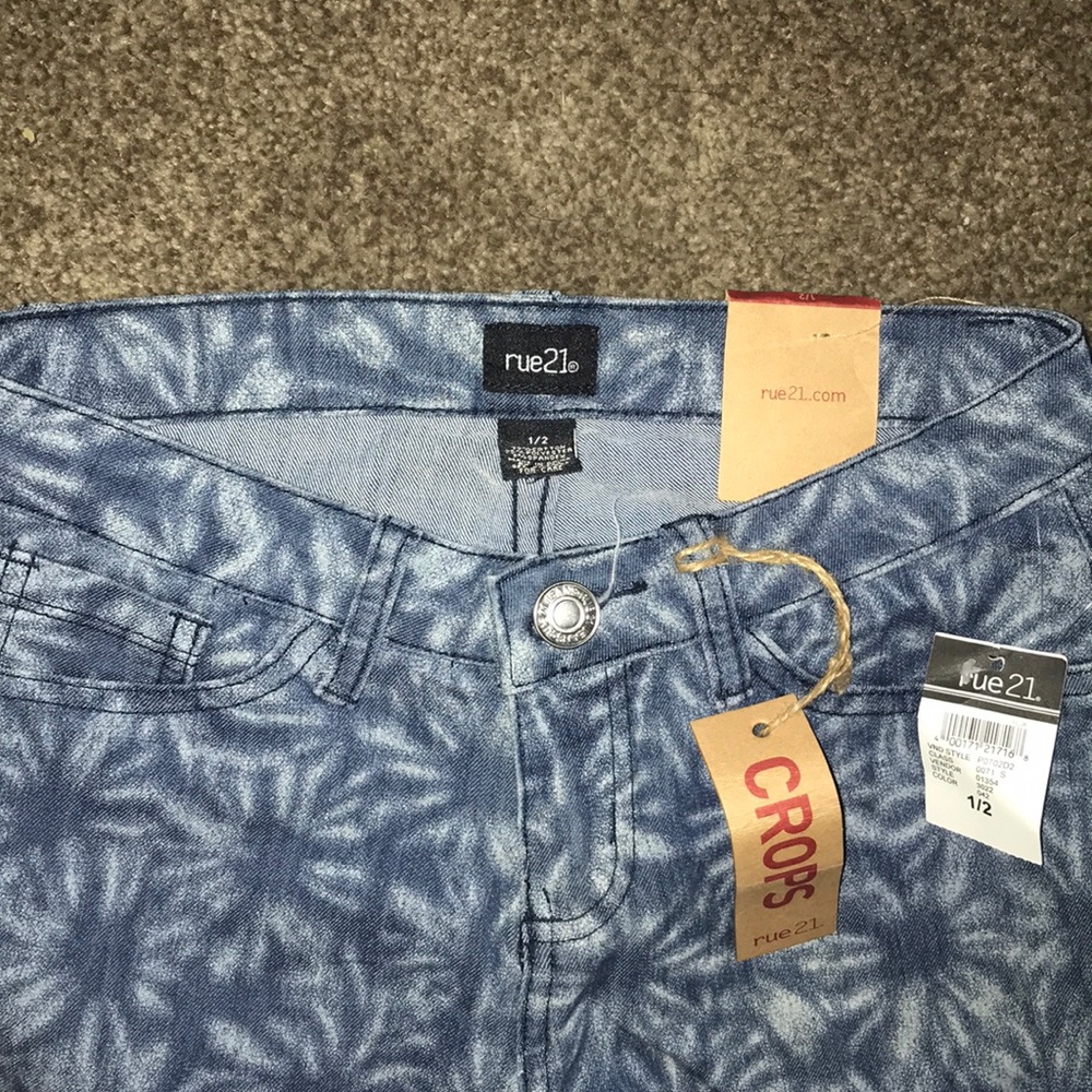 Cropped patterned jeans - Picture 2 of 4